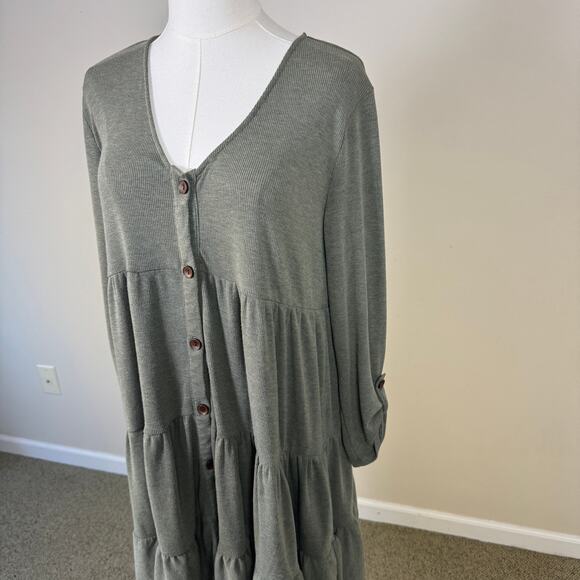 Altard State Tiered V Neck Mini Dress US Women's S - Picture 2 of 8